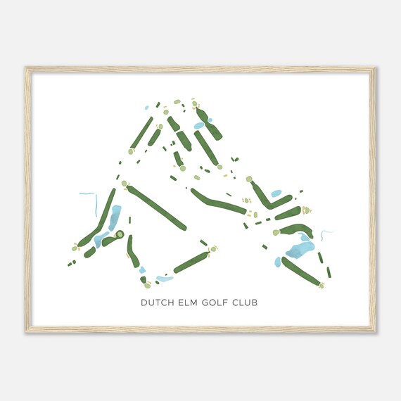 Dutch Elm Golf Club Maine Modern Watercolor Map Golfer Gift Golf Wall Art Golf Poster Print Course Layout