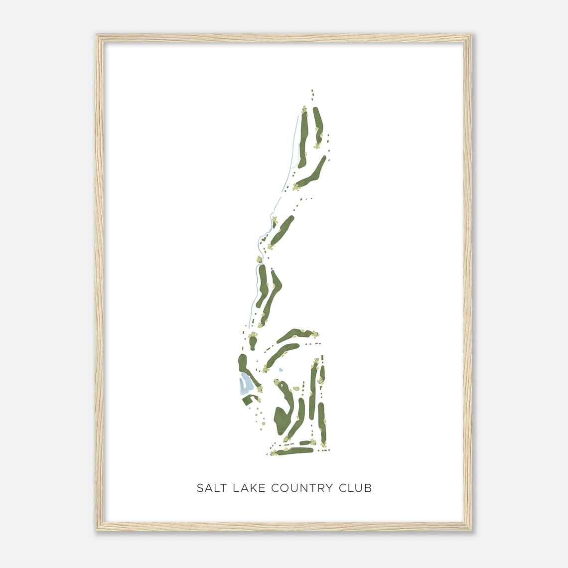 Salt Lake Country Club Utah Minimalist Golf Course Map Art Print