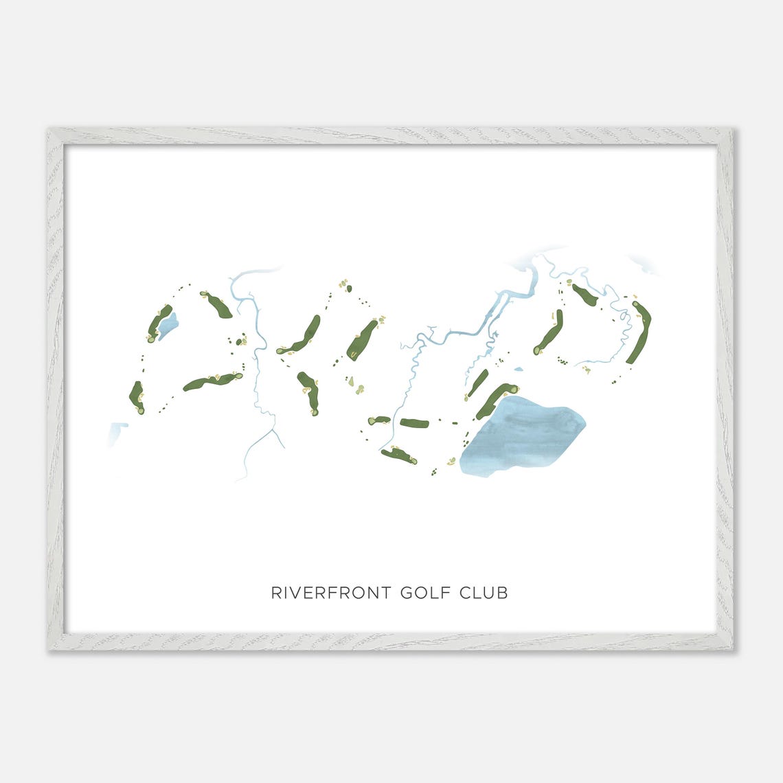 Riverfront Golf Club In Suffolk Virginia Modern Watercolor Map Golfer Gift Golf Wall Art Golf Poster Print Course Layout - Image 4