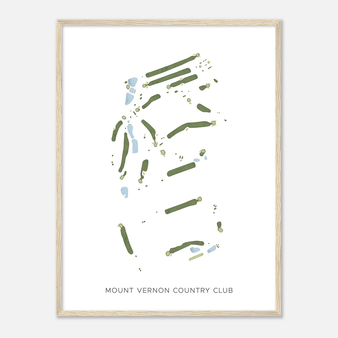 Mount Vernon Country Club Ohio Watercolor Golf Map Print Golfer Gift - Image 2