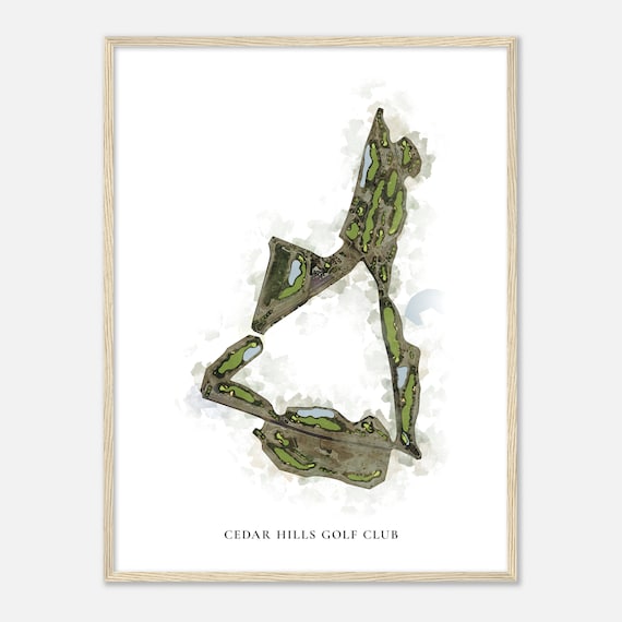 Cedar Hills Golf Club Utah Classic Watercolor Map Golfer Gift Golf Wall Art Golf Poster Print Course Layout