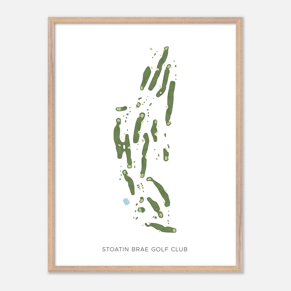 Stoatin Brae Golf Club Augusta Michigan Modern Watercolor Poster - Image 6