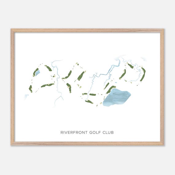 Riverfront Golf Club In Suffolk Virginia Modern Watercolor Map Golfer Gift Golf Wall Art Golf Poster Print Course Layout