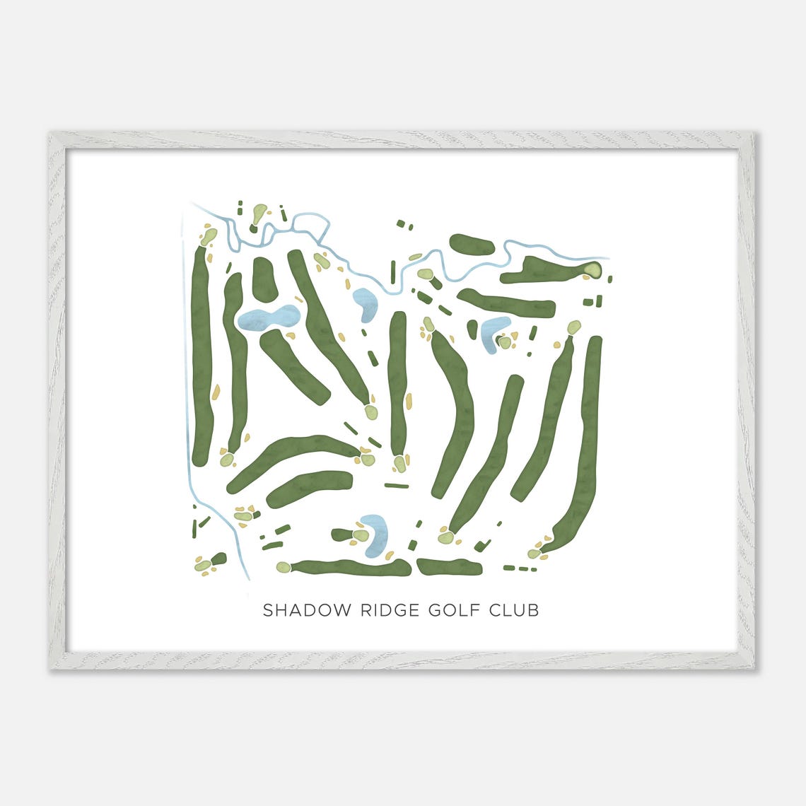 Shadow Ridge Golf Club Kelowna Canada Minimalist Golf Map Poster - Image 3