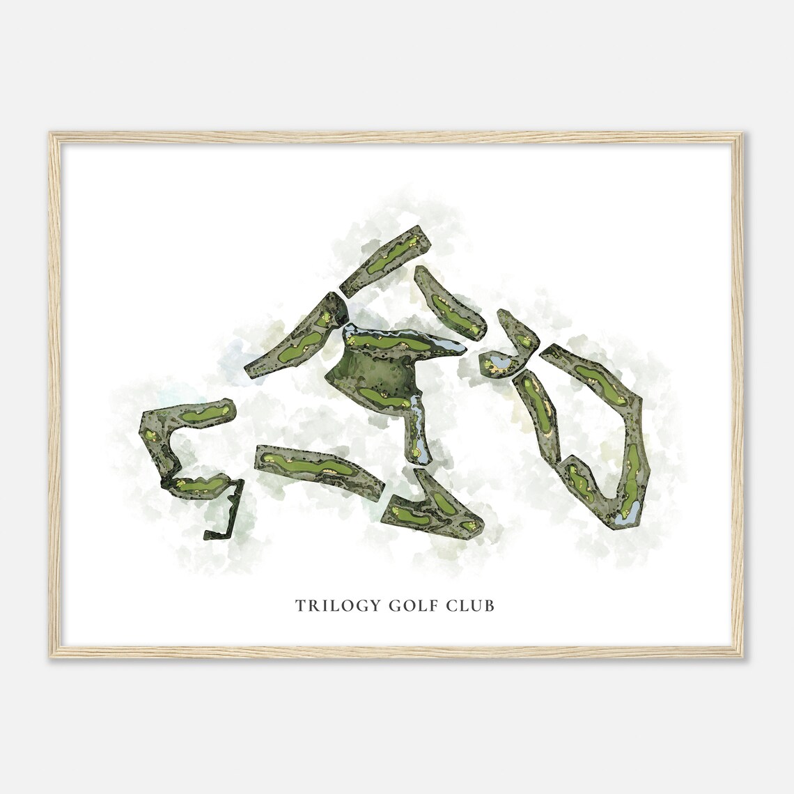 Trilogy Golf Club Arizona Classic Watercolor Map Golfer Gift Poster