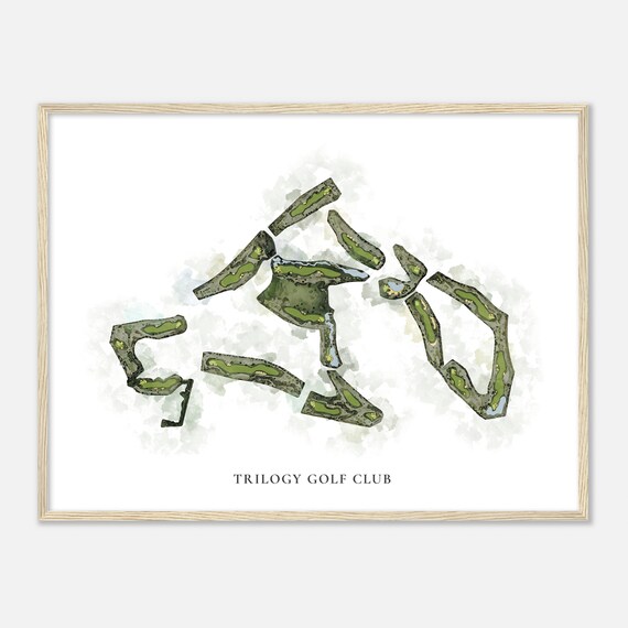 Trilogy Golf Club Arizona Classic Watercolor Map Golfer Gift Golf Wall Art Golf Poster Print Course Layout