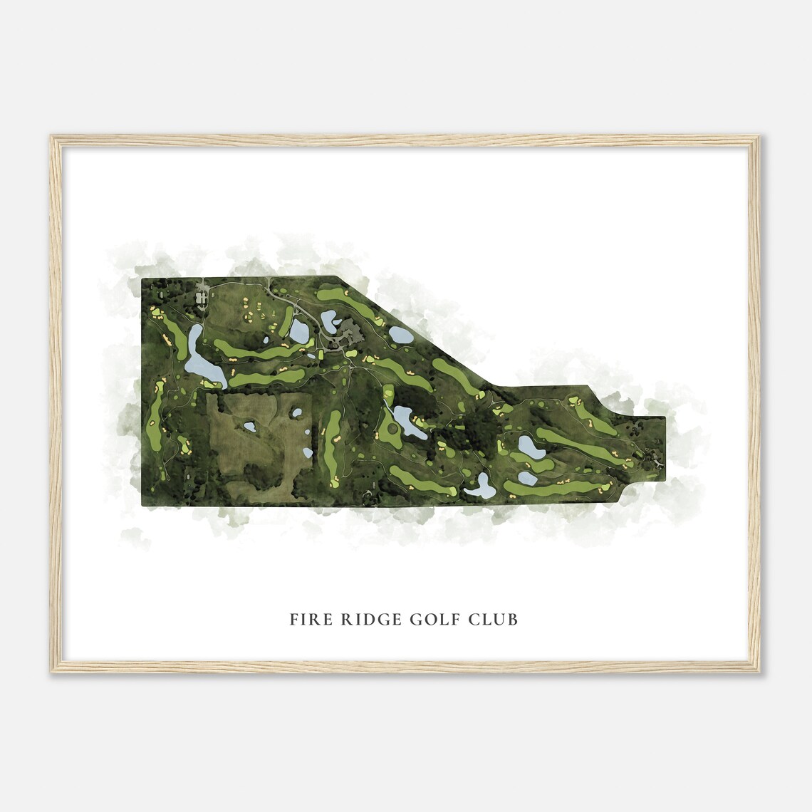 Fire Ridge Golf Club Poster Watercolor Aerial Map Golfer Gift - Image 2