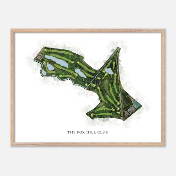 The Fox Hill Club In Longmont Colorado Classic Watercolor Map Golfer Gift Golf Wall Art Golf Poster Print Course Layout