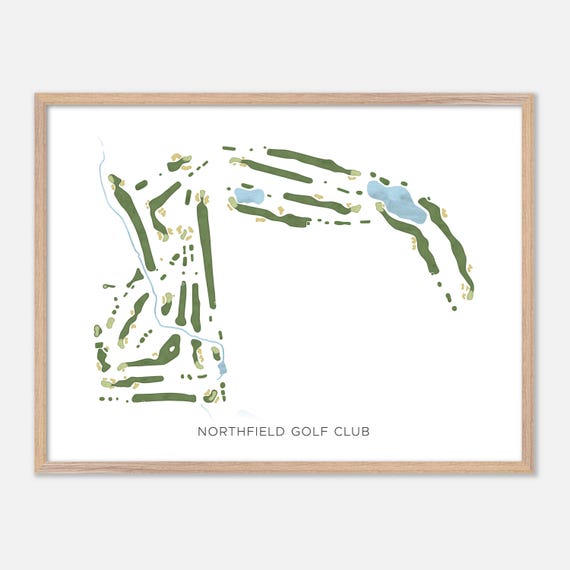 Northfield Golf Club In Northfield Minnesota Modern Watercolor Map Golfer Gift Golf Wall Art Golf Poster Print Course Layout