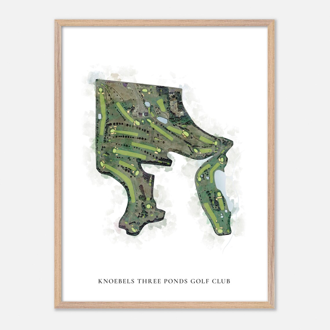 Knoebels Three Ponds Golf Club, Watercolor Map Print - Image 6