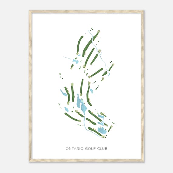 Ontario Golf Club New York Modern Watercolor Map Golfer Gift Golf Wall Art Golf Poster Print Course Layout