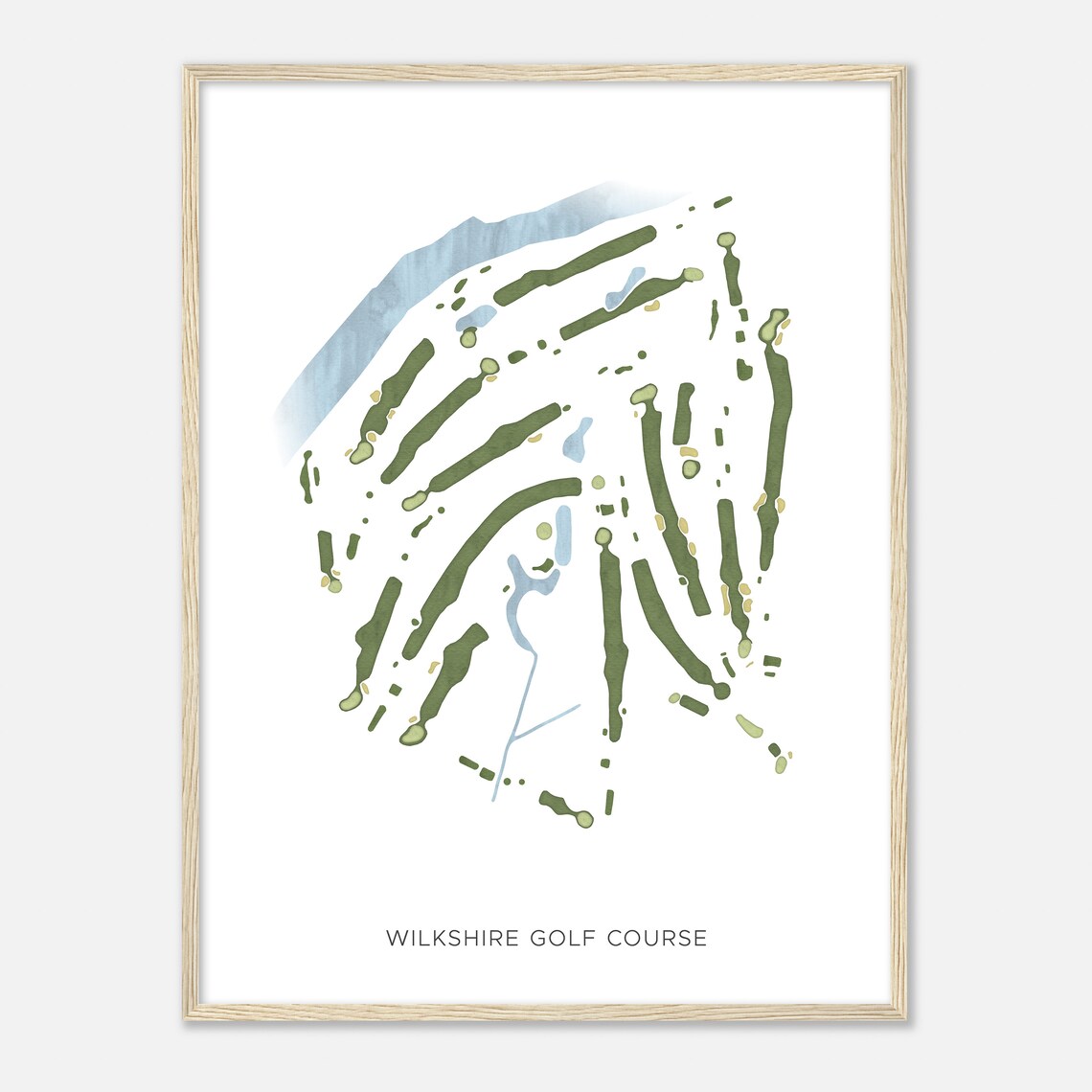 Wilkshire Golf Course Ohio Modern Watercolor Map Golfer Gift Golf Wall Art Golf Poster Print Course Layout - Image 2