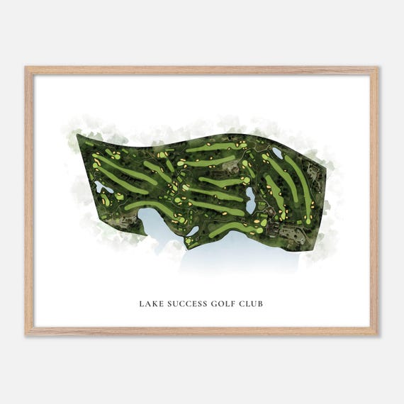 Lake Success Golf Club In Lake Success New York Classic Watercolor Map Golfer Gift Golf Wall Art Golf Poster Print Course Layout