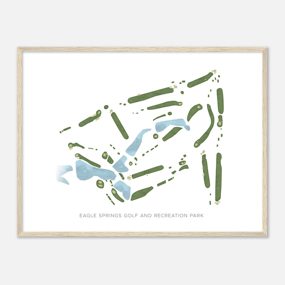 Eagle Springs Golf And Recreation Park Modern Watercolor Golf Map Poster