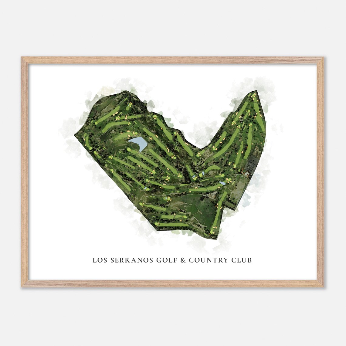 Los Serranos Golf Country Club Watercolor Map Art Print