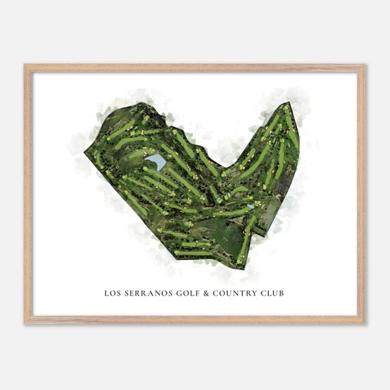 Los Serranos Golf Country Club Watercolor Map Art Print