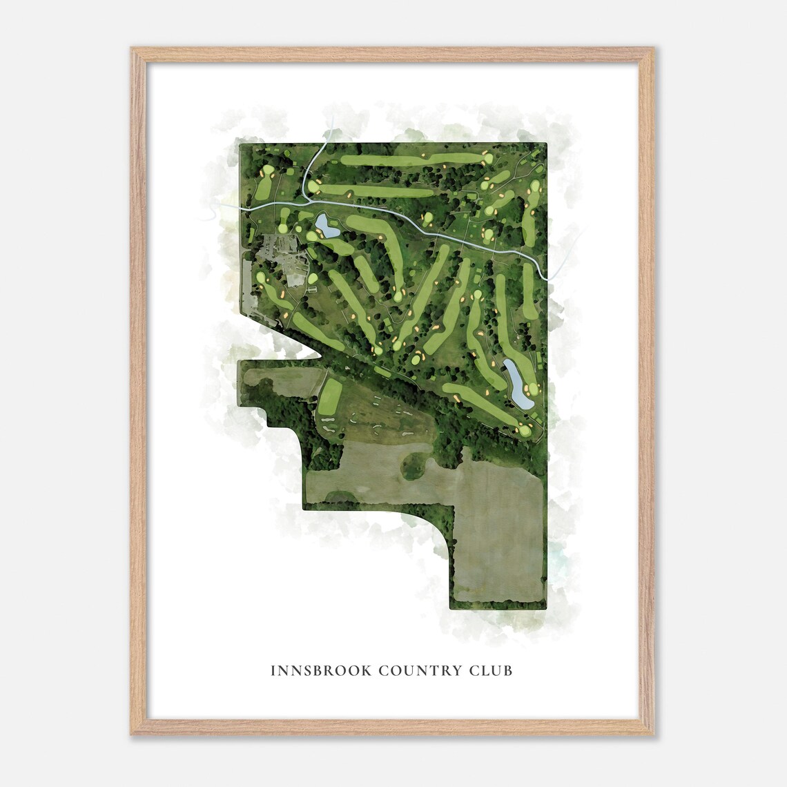 Innsbrook Country Club Classic Watercolor Golf Course Map Poster - Image 2