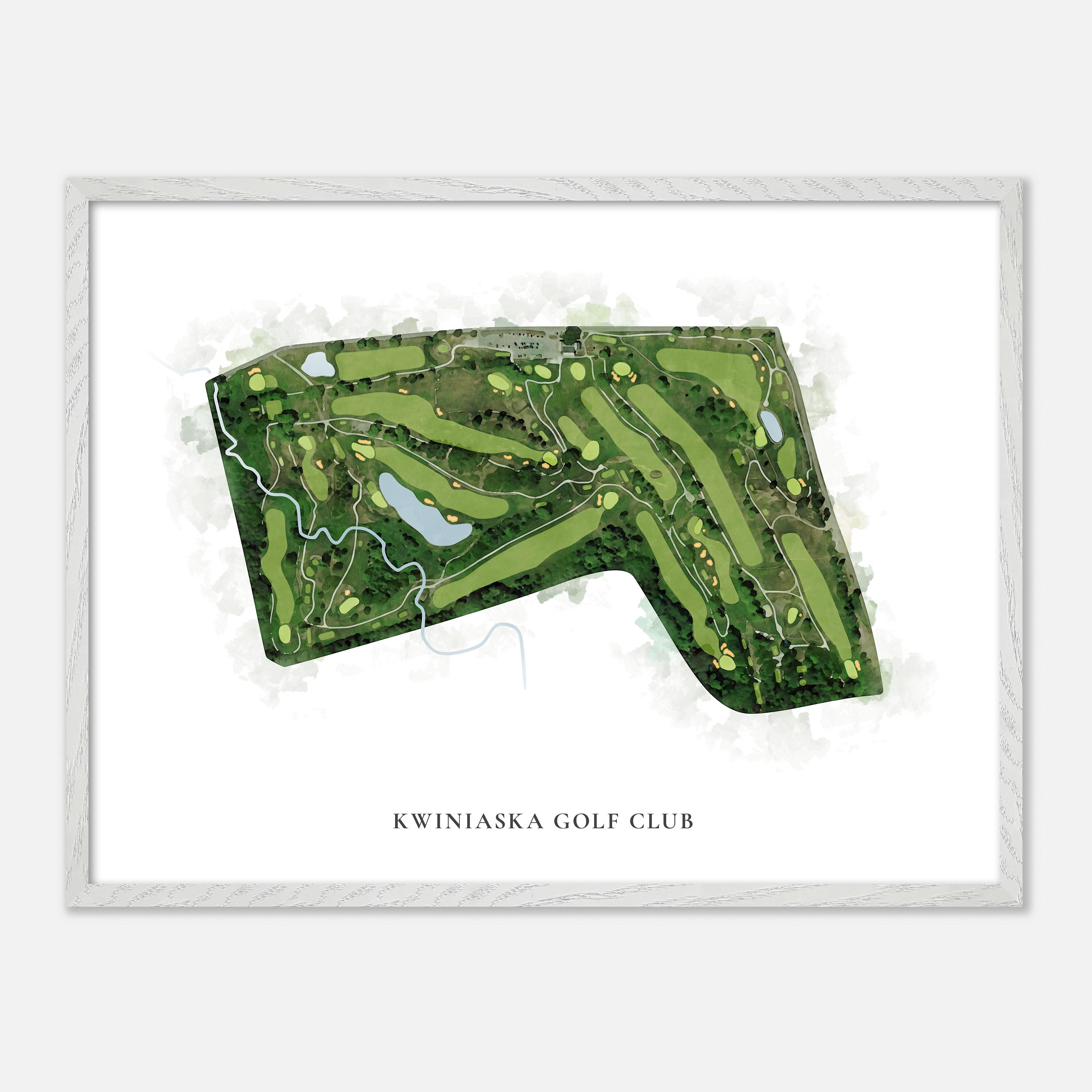 Kwiniaska Golf Club Watercolor Map Art Vermont Golfer Gift Poster - Image 4