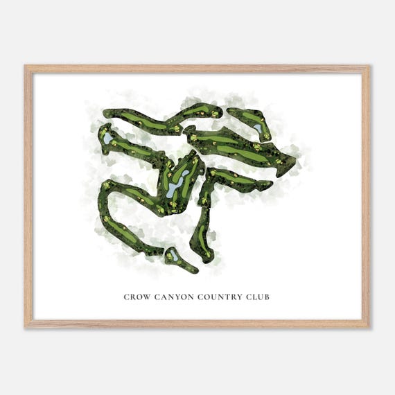 Crow Canyon Country Club In Danville California Classic Watercolor Map Golfer Gift Golf Wall Art Golf Poster Print Course Layout