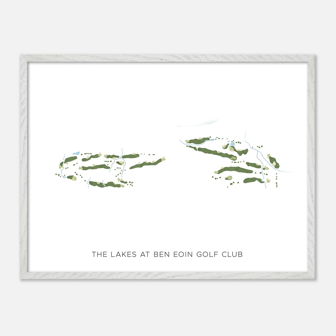 The Lakes at Ben Eoin Golf Club Canada Modern Watercolor Course Map Poster - Image 3