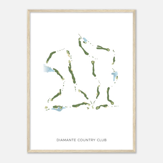 Diamante Country Club Arkansas Modern Watercolor Map Golfer Gift Golf Wall Art Golf Poster Print Course Layout