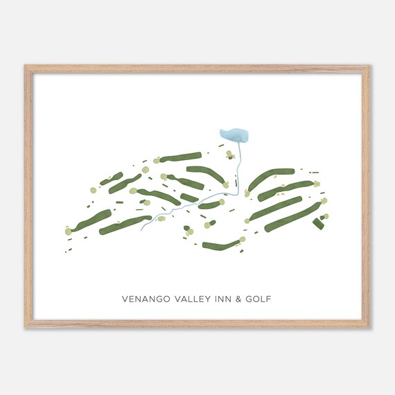 Venango Valley Inn & Golf Venango Pennsylvania Modern Watercolor Poster