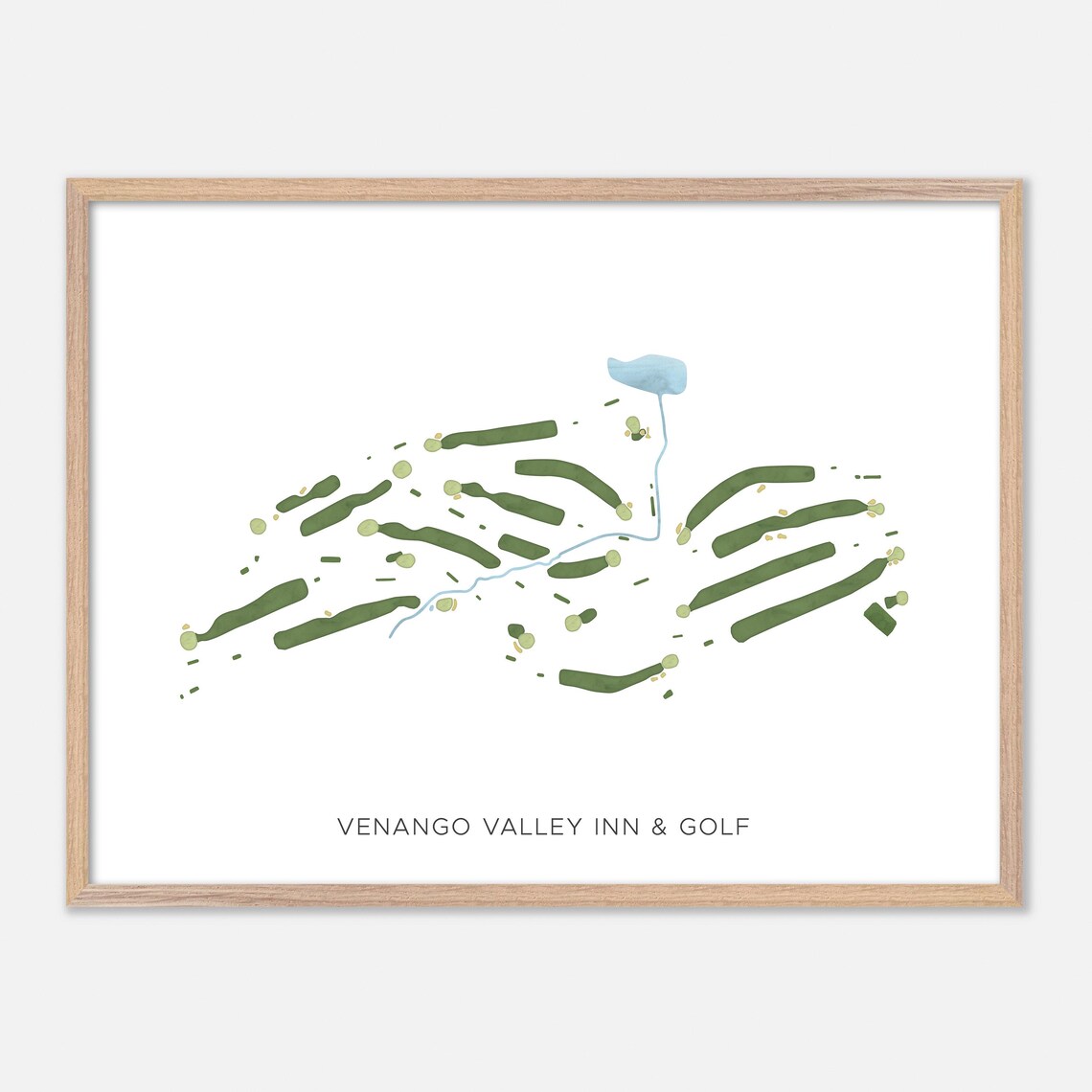 Venango Valley Inn & Golf Venango Pennsylvania Modern Watercolor Poster
