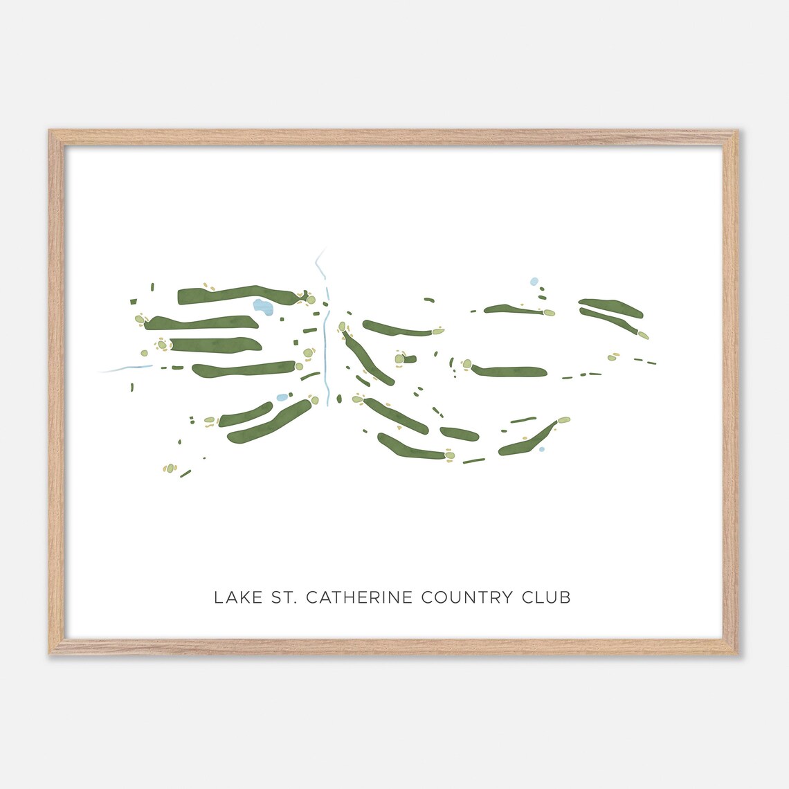 Lake St. Catherine Country Club Poultney Vermont Watercolor Map Poster