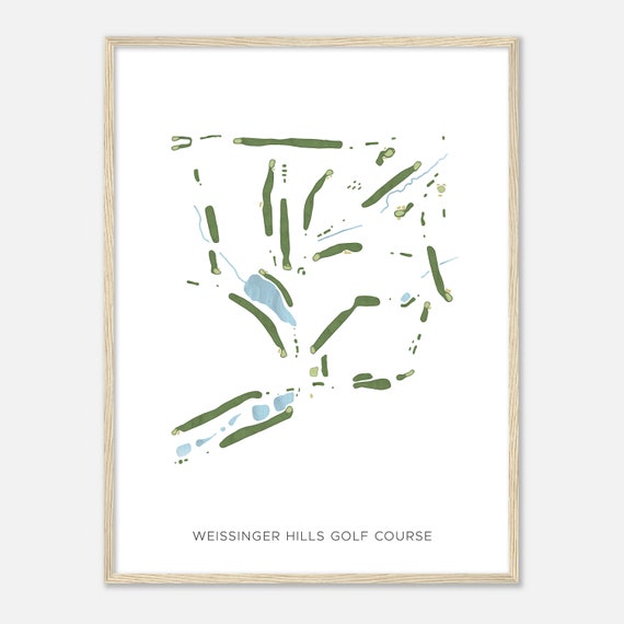 Weissinger Hills Golf Course Kentucky Modern Watercolor Map Golfer Gift Golf Wall Art Golf Poster Print Course Layout