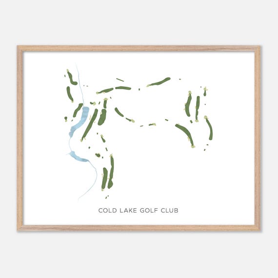 Cold Lake Golf Club In Canada Modern Watercolor Map Golfer Gift Golf Wall Art Golf Poster Print Course Layout