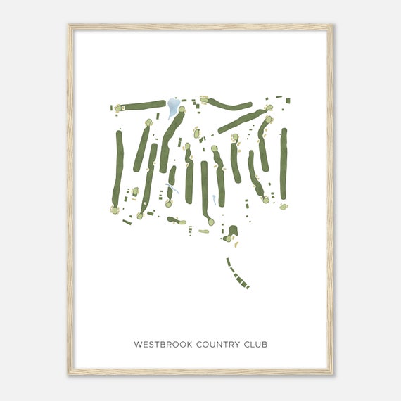 Westbrook Country Club Ohio Modern Watercolor Map Golfer Gift Golf Wall Art Golf Poster Print Course Layout