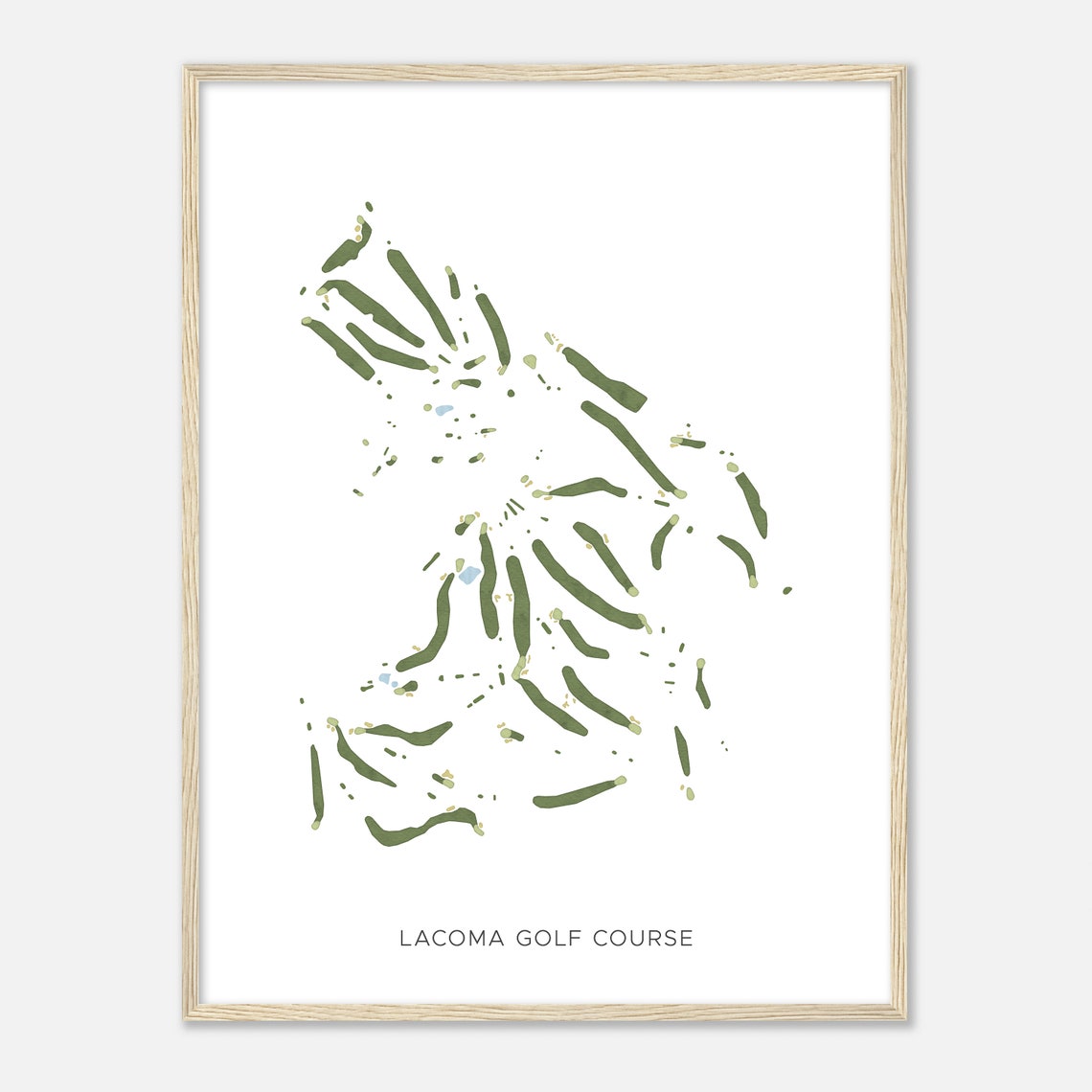 Lacoma Golf Course Illinois Modern Watercolor Map Golfer Gift Golf Wall Art Golf Poster Print Course Layout