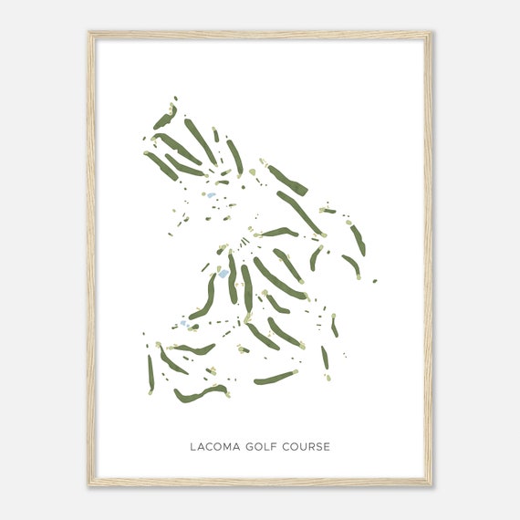 Lacoma Golf Course Illinois Modern Watercolor Map Golfer Gift Golf Wall Art Golf Poster Print Course Layout