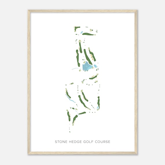 Stone Hedge Golf Course Pennsylvania Modern Watercolor Map Golfer Gift Golf Wall Art Golf Poster Print Course Layout