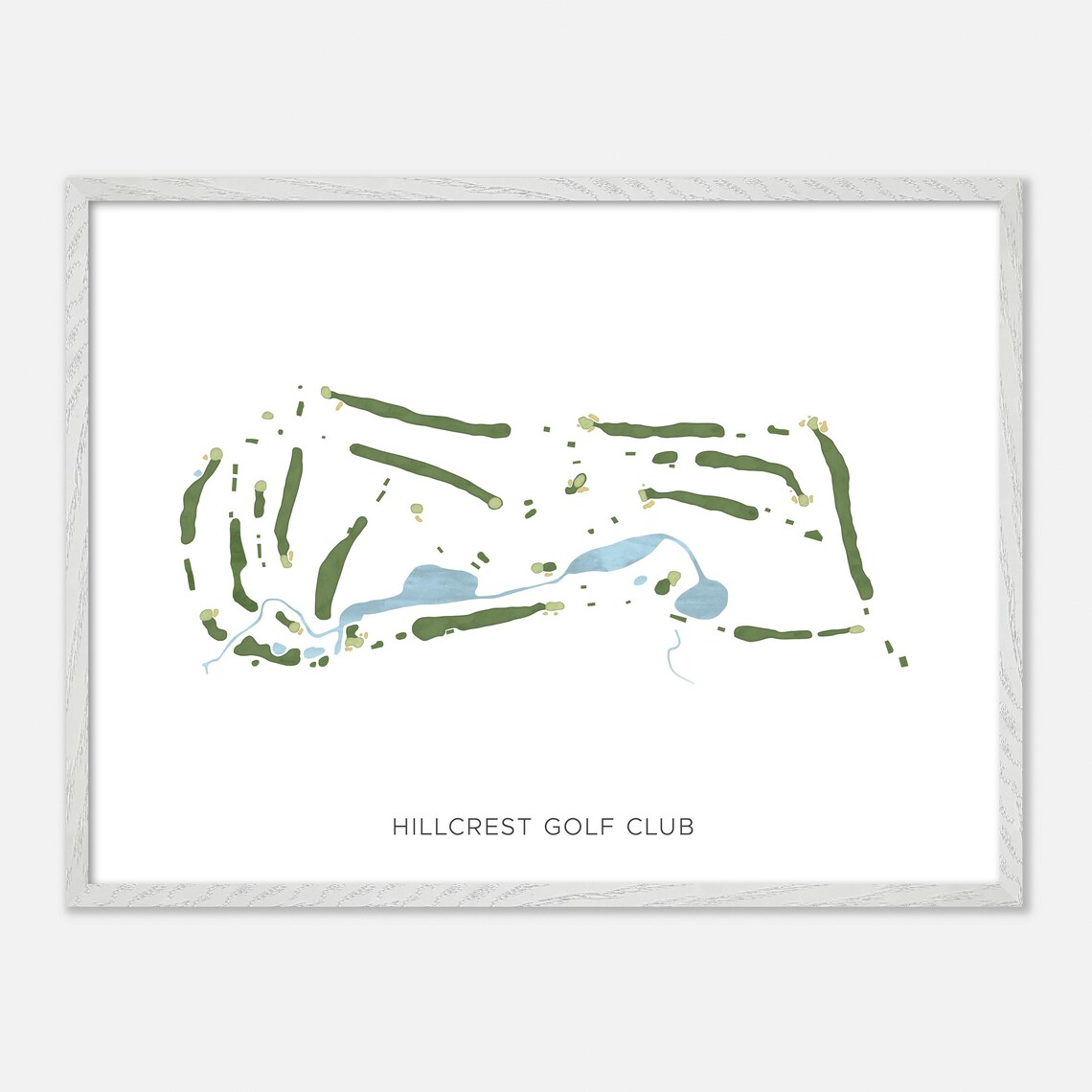 Hillcrest Golf Club Canada Modern Scenic Watercolor Map Poster - Image 3
