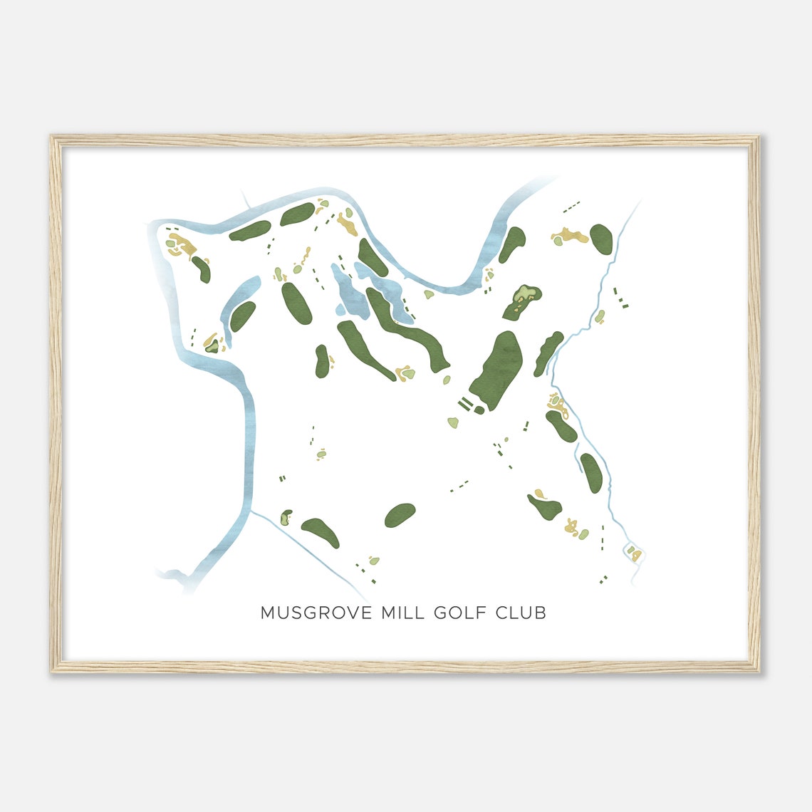 Musgrove Mill Golf Club Minimalist Golf Course Layout Poster