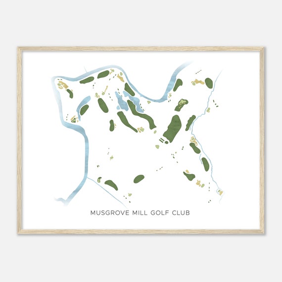 Musgrove Mill Golf Club South Carolina Modern Watercolor Map Golfer Gift Golf Wall Art Golf Poster Print Course Layout