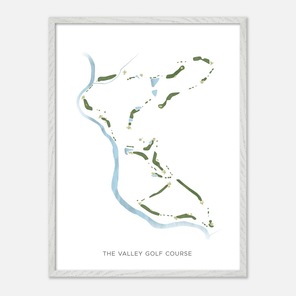 The Valley Golf Course Burlington North Carolina Modern Map Poster - Image 2