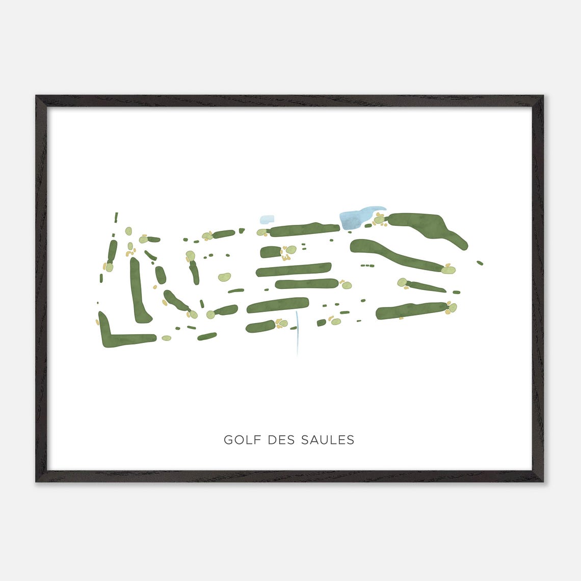 Golf Des Saules Canada Minimalist Watercolor Golf Map Poster - Image 4