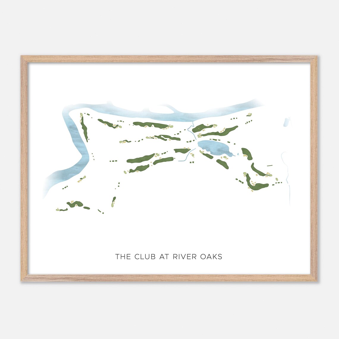 The Club At River Oaks Sherman Connecticut Modern Watercolor Poster