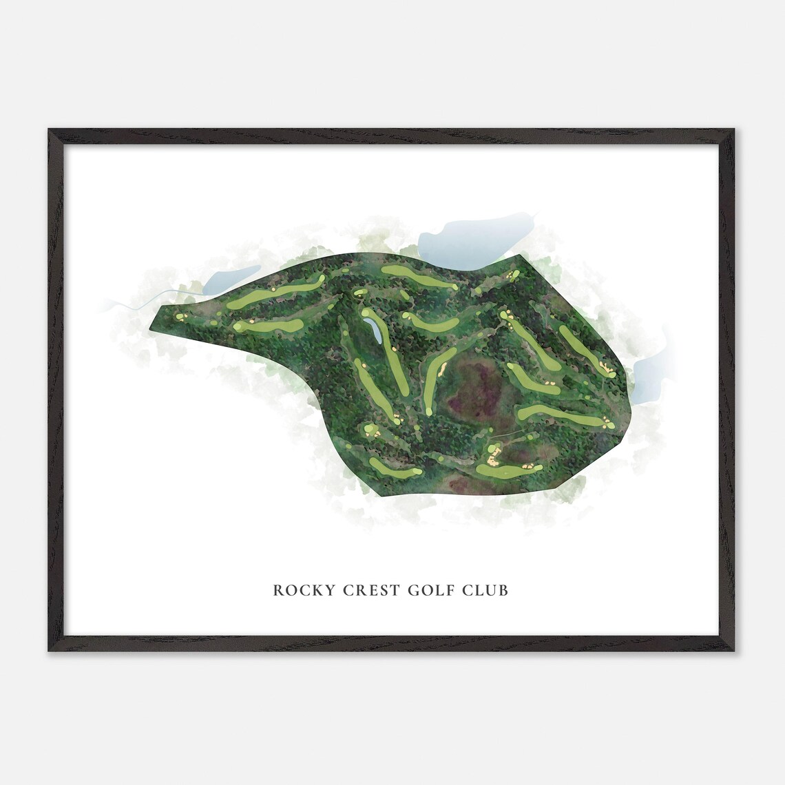 Rocky Crest Golf Club Canada Classic Watercolor Course Poster - Image 4
