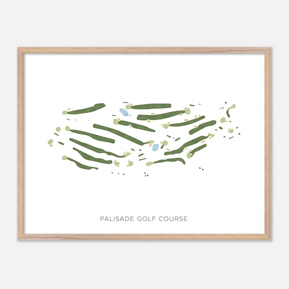 Palisade Golf Course Utah Modern Minimalist Course Map Poster