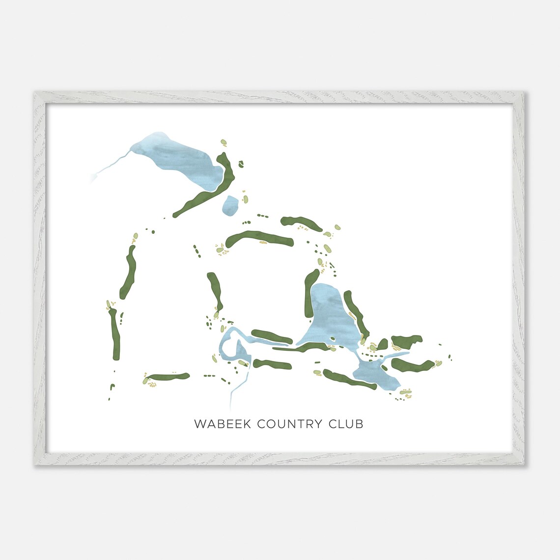 Wabeek Country Club Bloomfield Township Michigan Modern Watercolor Poster - Image 4