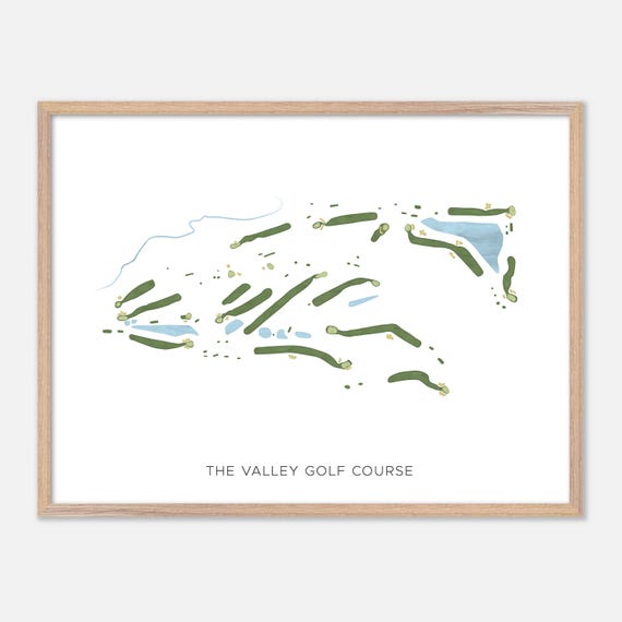 The Valley Golf Course In Mondovi Wisconsin Modern Watercolor Map Golfer Gift Golf Wall Art Golf Poster Print Course Layout