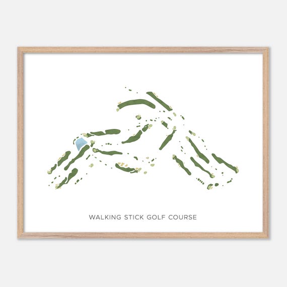 Walking Stick Golf Course In Pueblo Colorado Modern Watercolor Map Golfer Gift Golf Wall Art Golf Poster Print Course Layout