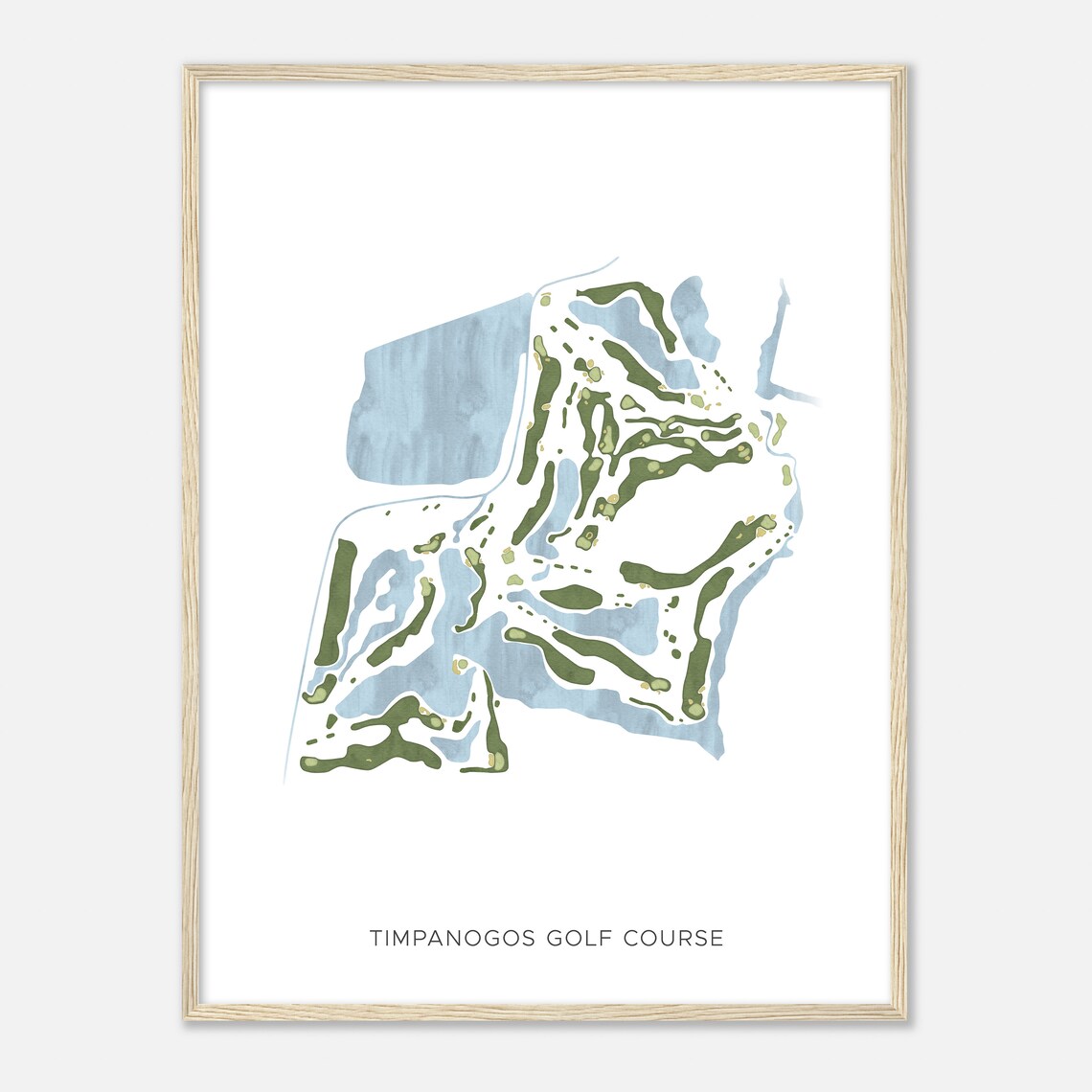 Timpanogos Golf Course Utah Modern Watercolor Map Golfer Gift Golf Wall Art Golf Poster Print Course Layout - Image 2