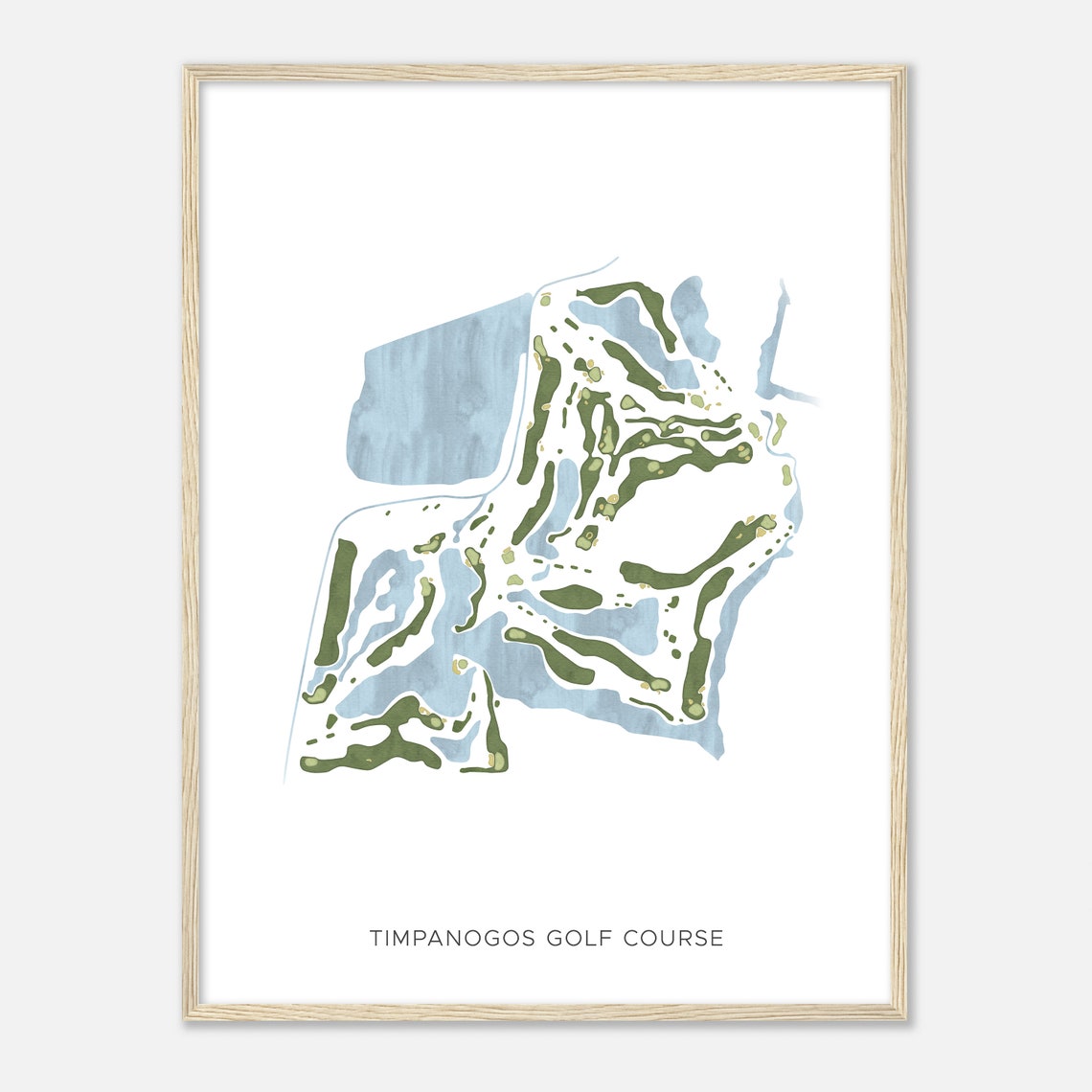 Timpanogos Golf Course Watercolor Aerial Map Golfer Gift Poster - Image 2