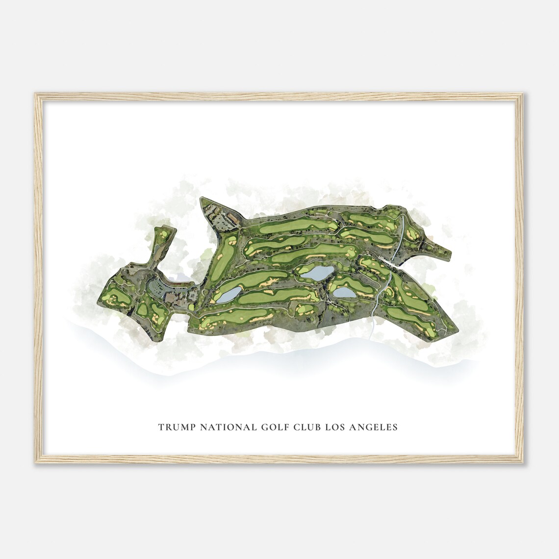Trump National Golf Club Los Angeles Colorful Course Map Poster - Image 2