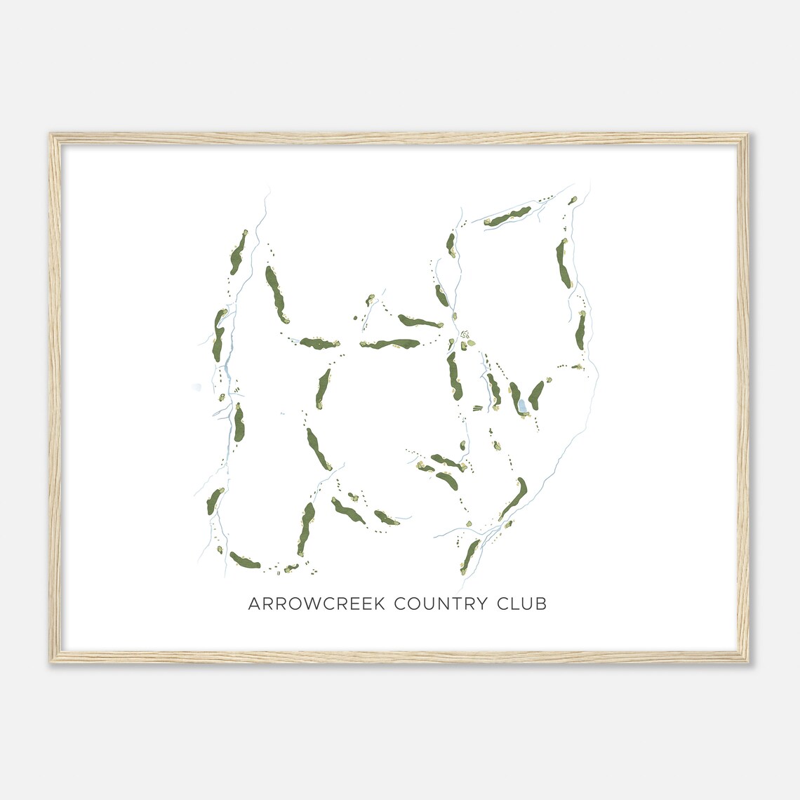 Arrowcreek Country Club Nevada Modern Watercolor Map Golfer Gift Golf Wall Art Golf Poster Print Course Layout - Image 2
