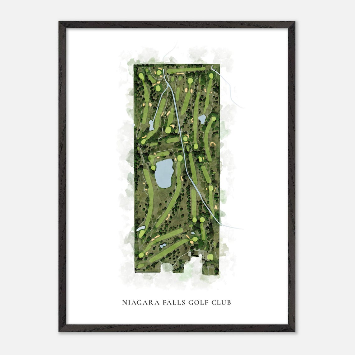 Niagara Falls Golf Club Ontario Classic Watercolor Map Poster - Image 2